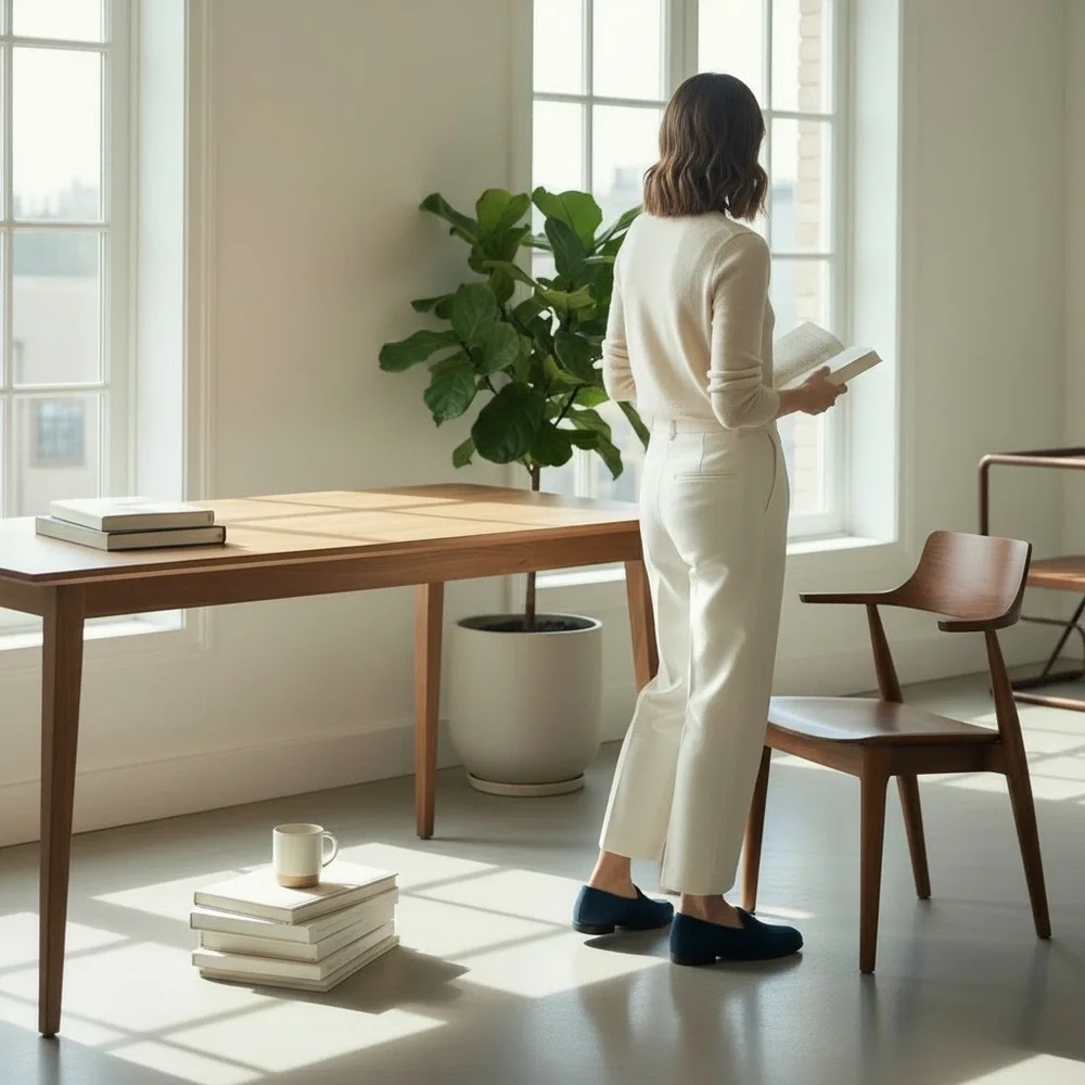Bottega Veneta Navy Suede Loafers, Made in Italy, Size 6.5 - Picture 8 of 8
